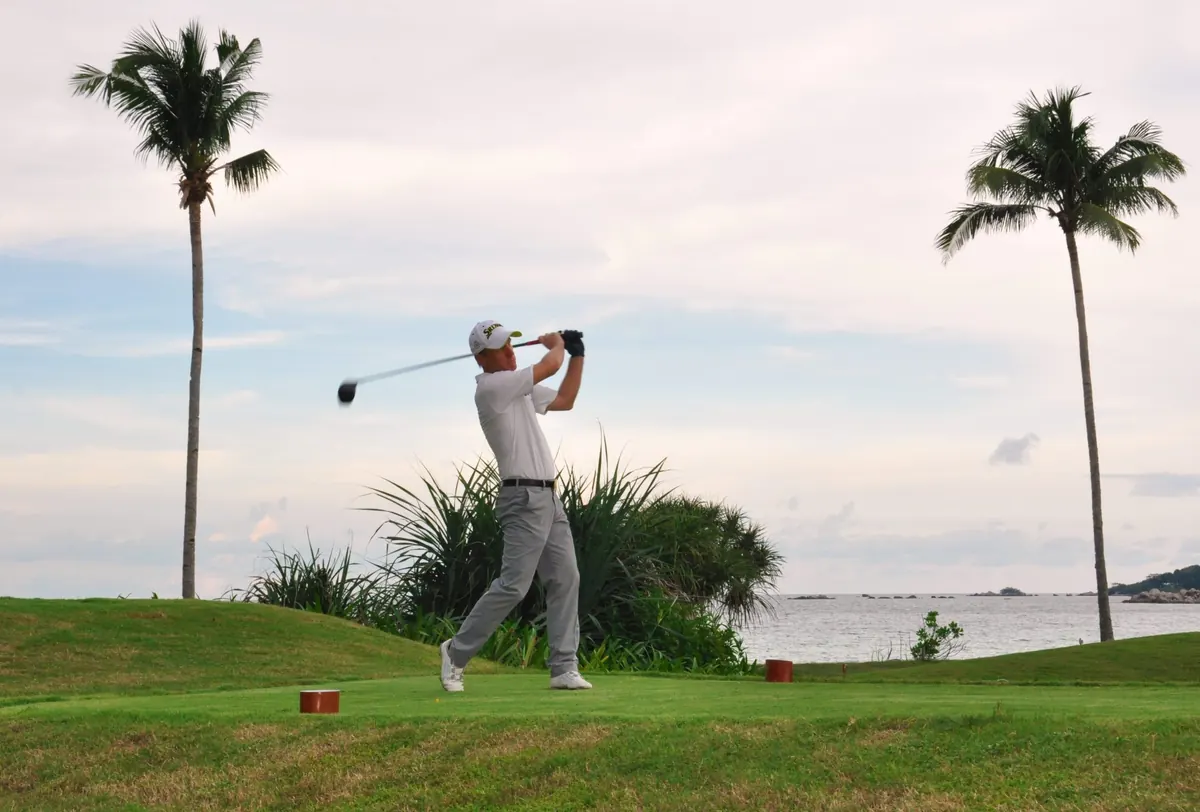 Hole 17 golf green at Laguna Bintan